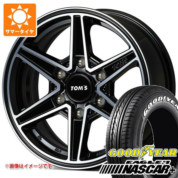【タイヤ交換対象】トヨタ ハイエース 200系用 2026年製 サマータイヤ グッドイヤー イーグル ＃1 ナスカープラス 215/65R16C 109/107R ホワイトレター トムス TWC01 6.5-16 タイヤホイール4本セット