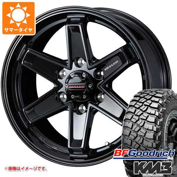 【タイヤ交換対象】パジェロ V98用 サマータイヤ BFグッドリッチ マッドテレーンT/A KM3 LT265/65R17 120/117Q キーラー タクティクス 7.5-17 タイヤホイール4本セット