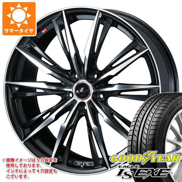 キーワード225/45-17 2254517 05602874 17インチ sum1285gylsexe EAGLE LS EXE GOODYEAR グットイヤー LSエグゼ ツーリングエコタイヤ 夏タイヤ 春タイヤ wh1we35leogxpb weds LEONIS GX レニオス 国産車用 4本セット summertire タイヤ取付対象 タイヤ取付可能 タイヤ交換可能ホイールスペックホイール名LEONIS GXレオニス GXタイプ1ピース 国産車用カラーパールブラックミラーカット(PBMC)センターキャップ付属ナット無しホイールサイズ備 考6.5-17 4/100 +426.5-17 4/100 +506.5-17 5/114.3 +527.0-17 5/100 +477.0-17 5/114.3 +427.0-17 5/114.3 +477.0-17 5/114.3 +53ナットについてトヨタ、ホンダ、ミツビシ、レクサスなどの一部車種は純正ナットが使用できません。ホイールセットをご購入される方は同時にナットのご購入をおすすめいたします。ナットのサイズや個数につきましては当店でお車に合わせて最適なものをご用意いたします。