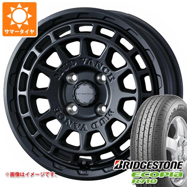 【タイヤ交換対象】スズキ キャリイ DA16T用 サマータイヤ ブリヂストン エコピア R710 165/80R14 91/90N (165R14 6PR相当) マッドヴァンスX タイプF 4.5-14 タイヤホイール4本セット