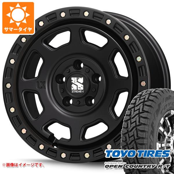 【タイヤ交換対象】アウトランダー GF/GG系用 サマータイヤ トーヨー オープンカントリー R/T 225/65R17 102Q ブラックレター MLJ エクストリームJ XJ07 8.0-17 タイヤホイール4本セット