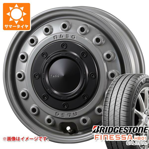 【タイヤ交換対象】スズキ エブリイバン DA17V用 サマータイヤ ブリヂストン フィネッサ HB01 165/65R15 81S クリムソン ディーン コロラド 4.5-15 タイヤホイール4本セット