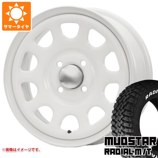 【タイヤ交換対象】キャリイ DA16T用 サマータイヤ マッドスター ラジアル M/T 165/65R14 79S ホワイトレター MLJ デイトナ SS 5.0-14 タイヤホイール4本セット