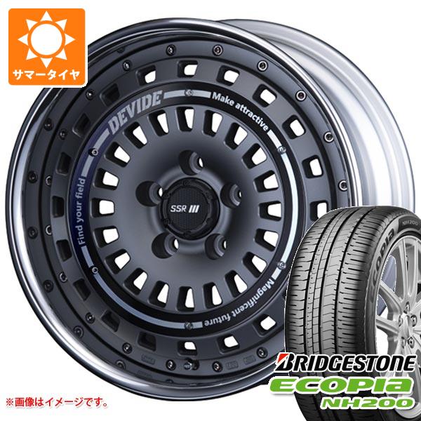 【タイヤ交換対象】サマータイヤ 225/55R17 97V ブリヂストン エコピア NH200 SSR ディバイド クロスバッハ 7.5-17 タイヤホイール4本セット