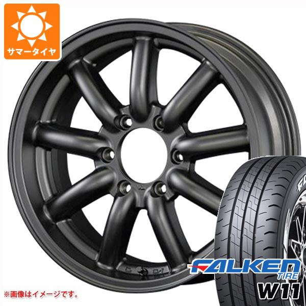 【タイヤ交換対象】ハイエース 200系用 サマータイヤ ファルケン W11 215/60R17C 109/107N ホワイトレター ファブレス ヴァローネ MC-9 6.5-17 タイヤホイール4本セット