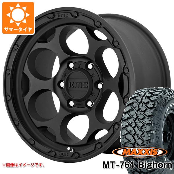 【タイヤ交換対象】サマータイヤ 265/70R17 118/115Q 8PR マキシス MT-764 ビッグホーン ホワイトレター KMC KM541 ダーティーハリー 8.5-17 タイヤホイール4本セット