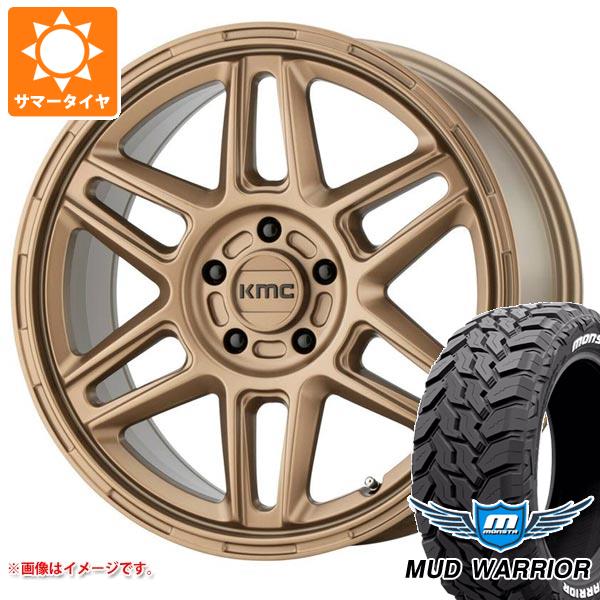 【タイヤ交換対象】エクリプスクロス GK系用 サマータイヤ モンスタ マッドウォーリアー LT215/70R16 107/105Q ホワイトレター KMC KM716 ノマド 7.5-16 タイヤホイール4本セット