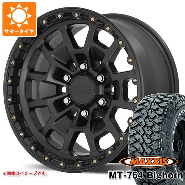 【タイヤ交換対象】サマータイヤ 265/70R17 118/115Q 8PR マキシス MT-764 ビッグホーン ホワイトレター KMC KM718 サミット 8.5-17 タイヤホイール4本セット