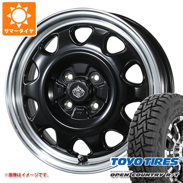 【タイヤ交換対象】キャリイ DA16T用 サマータイヤ トーヨー オープンカントリー R/T 145/80R12 80/78N LT ブラックレター (145R12 6PR相当) ランドフット SWZ 3.5-12 タイヤホイール4本セット
