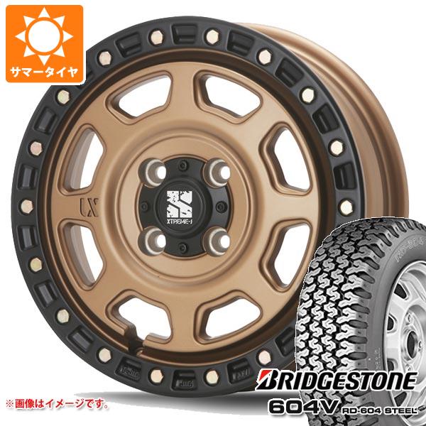 【タイヤ交換対象】エブリイバン DA17V用 サマータイヤ ブリヂストン 604V RD-604 スチール 165R14 6PR (165/80R14 91/90N相当) MLJ エクストリームJ XJ07 4.5-14 タイヤホイール4本セット