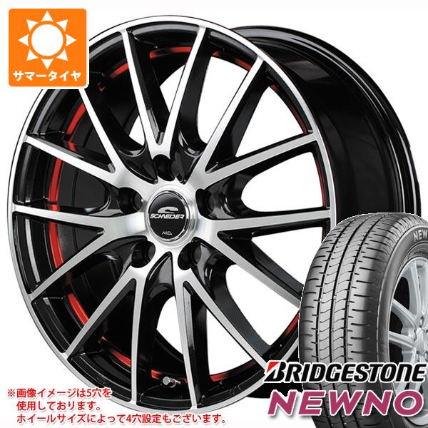 【タイヤ交換対象】サマータイヤ 195/60R16 89H ブリヂストン ニューノ シュナイダー RX27 6.5-16 タイヤホイール4本セット