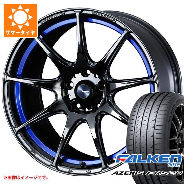 乐天商城 - 【タイヤ交換対象】サマータイヤ 245/45R18 100Y XL ファルケン アゼニス FK520L ウェッズスポーツ SA-99R ブルーライトクローム2 8.5-18 タイヤホイール4本セット