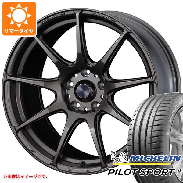 Rakuten - 【タイヤ交換対象】サマータイヤ 235/45R18 (98Y) XL ミシュラン パイロットスポーツ4 ウェッズスポーツ SA-99R EJ-ブロンズ 8.5-18 タイヤホイール4本セット