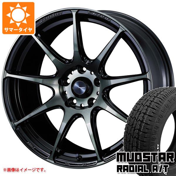 【タイヤ交換対象】サマータイヤ 165/60R15 77S マッドスター ラジアル A/T ホワイトレター ウェッズスポーツ SA-99R 5.0-15 タイヤホイール4本セット
