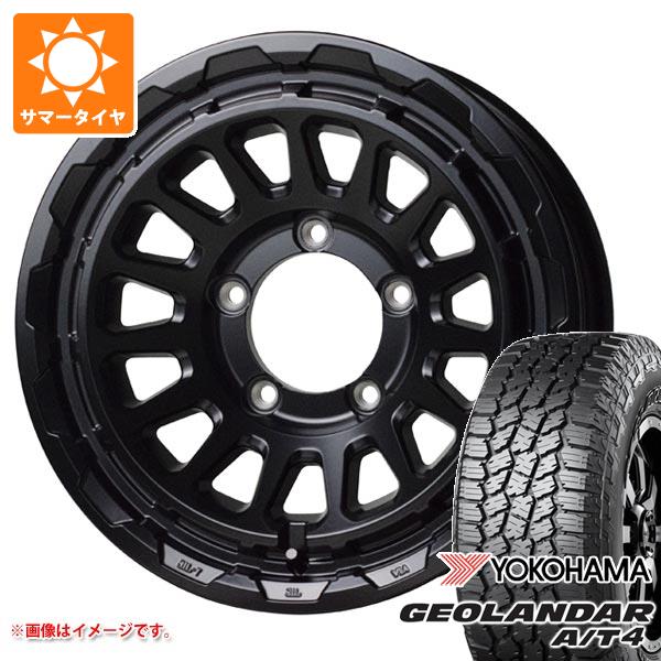 【タイヤ交換対象】ジムニーシエラ JB74W用 サマータイヤ ヨコハマ ジオランダー A/T4 G018 LT225/75R16 115/112S ブラックレター バークレイハードロック リザード 6.0-16 タイヤホイール4本セット