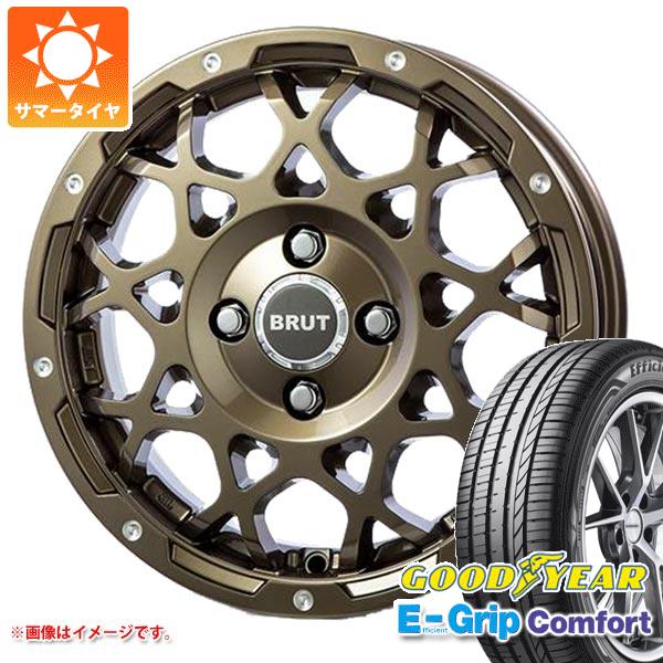 【タイヤ交換対象】サマータイヤ 165/55R14 72V グッドイヤー エフィシエントグリップコンフォート ブルート BR-55 5.0-14 タイヤホイール4本セット