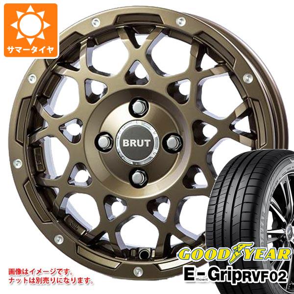 【タイヤ交換対象】サマータイヤ 155/65R14 75H グッドイヤー エフィシエントグリップ RVF02 ブルート BR-55 軽自動車・あげ軽用 5.0-14 タイヤホイール4本セット