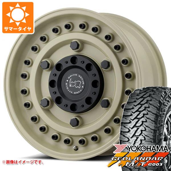 【タイヤ交換対象】ジープ ラングラー JK/JL系用 サマータイヤ ヨコハマ ジオランダー M/T G003 LT285/75R17 121/118Q ブラックライノ アーモリー タイヤホイール4本セット