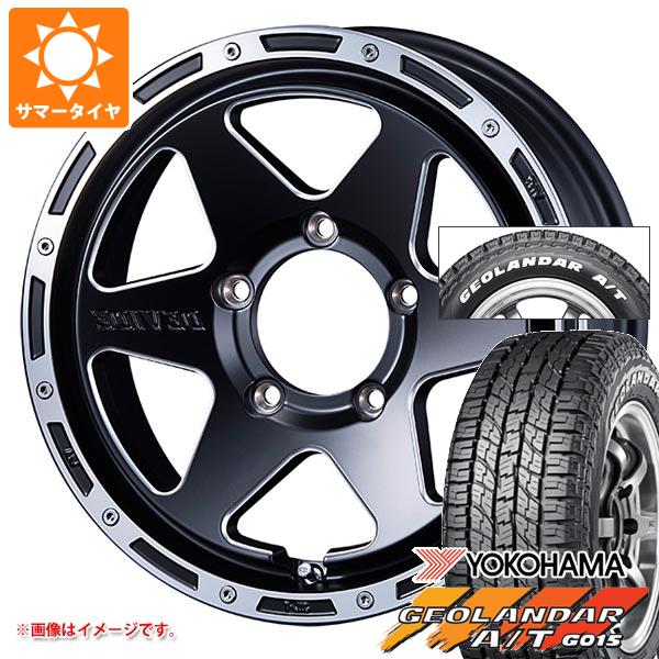 【タイヤ交換対象】ジムニー用 サマータイヤ ヨコハマ ジオランダー A/T G015 185/85R16 105/103N LT ホワイトレター SSR ディバイド TR-6 5.5-16 タイヤホイール4本セット