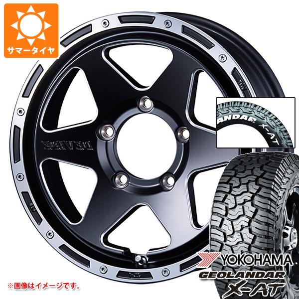 【タイヤ交換対象】スズキ ジムニーシエラ JB74W用 サマータイヤ ヨコハマ ジオランダー X-AT G016 225/70R16 103S ホワイトレター SSR ディバイド TR-6 6.0-16 タイヤホイール4本セット