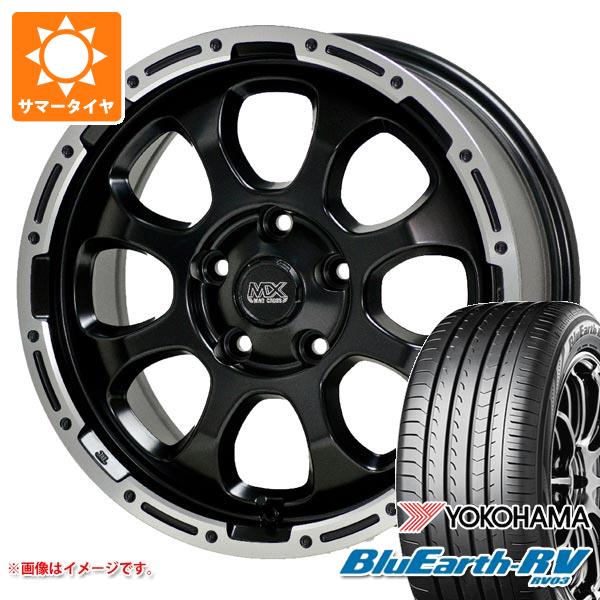 【タイヤ交換対象】T31エクストレイル用 サマータイヤ ヨコハマ ブルーアースRV RV03 215/65R16 98H マッドクロスグレイス 7.0-16 タイヤホイール4本セット