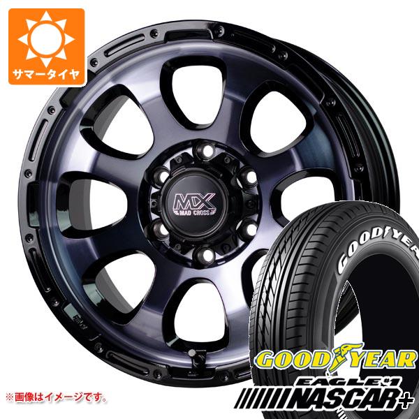【タイヤ交換対象】ハイエース 200系用 サマータイヤ グッドイヤー イーグル ＃1 ナスカープラス 195/80R15 107/105N ホワイトレター マッドクロスグレイス 6.0-15 タイヤホイール4本セット