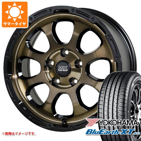 【タイヤ交換対象】T31エクストレイル用 サマータイヤ ヨコハマ ブルーアースXT AE61 215/70R16 100H マッドクロスグレイス 7.0-16 タイヤホイール4本セット
