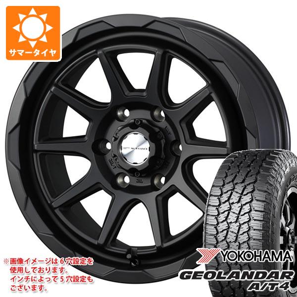 ミツビシ デリカD5用 サマータイヤ ヨコハマ ジオランダー A/T4 G018 LT225/75R16 115/112S ブラックレター マッドヴァンス06 7.0-16 タイヤホイール4本セット