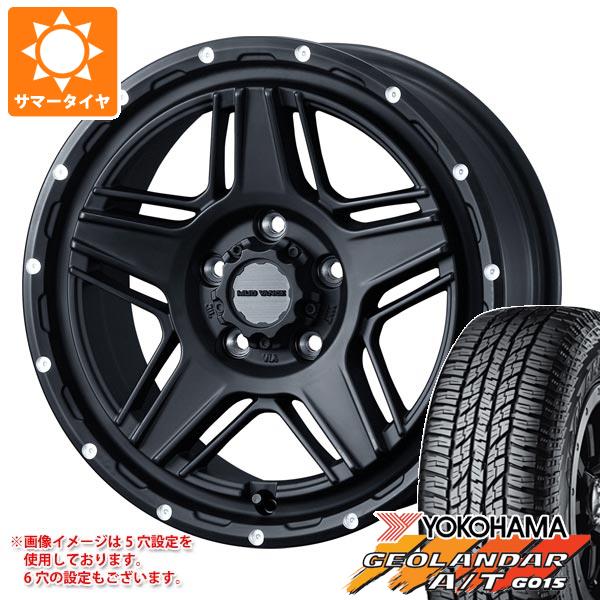 【タイヤ交換対象】エクリプスクロス GK系用 サマータイヤ ヨコハマ ジオランダー A/T G015 225/65R17 102T アウトラインホワイトレター マッドヴァンス07 7.0-17 タイヤホイール4本セット
