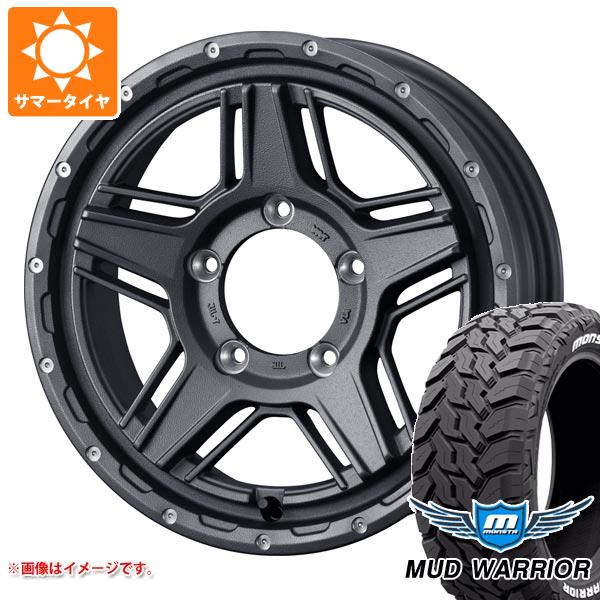 【タイヤ交換対象】ジムニー JB64W用 サマータイヤ モンスタ マッドウォーリアー LT215/70R16 107/105Q ホワイトレター マッドヴァンス07 5.5-16 タイヤホイール4本セット