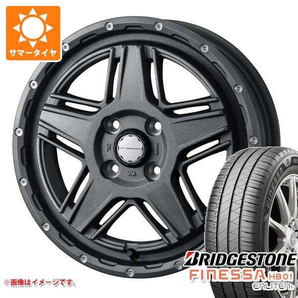 【タイヤ交換対象】スズキ エブリイバン DA17V用 サマータイヤ ブリヂストン フィネッサ HB01 165/60R14 75H マッドヴァンス07 4.5-14 タイヤホイール4本セット