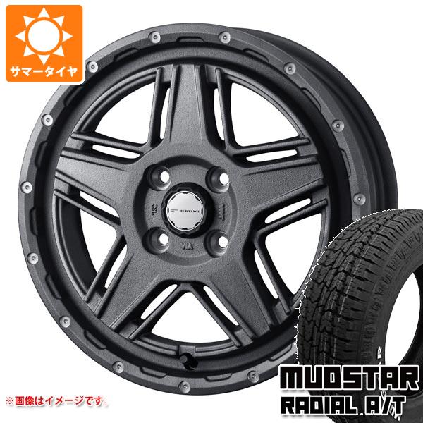 【タイヤ交換対象】エブリイバン DA17V用 サマータイヤ マッドスター ラジアル A/T 145/80R12 80/78N LT ホワイトレター マッドヴァンス07 4.0-12 タイヤホイール4本セット