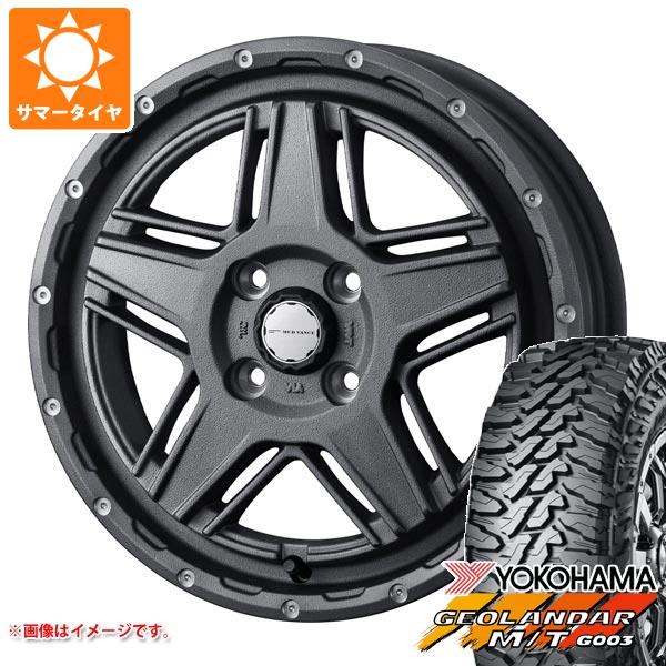 【タイヤ交換対象】エブリイバン DA17V用 サマータイヤ ヨコハマ ジオランダー M/T G003 145/80R12 80/78N LT マッドヴァンス07 4.0-12 タイヤホイール4本セット