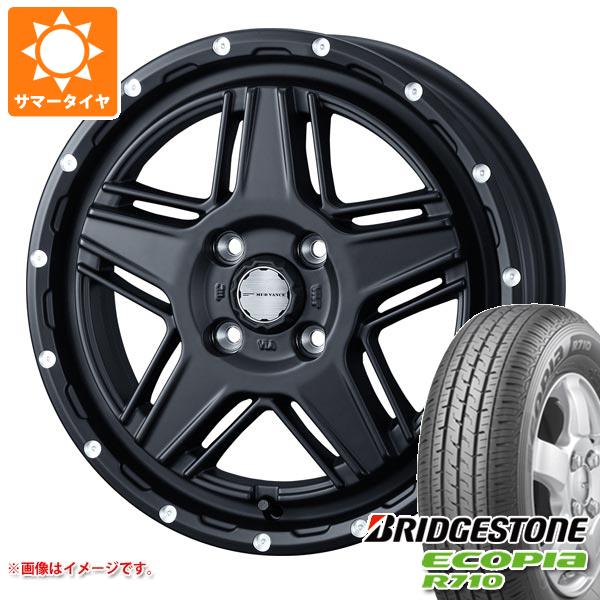 【タイヤ交換対象】キャリイ DA16T用 サマータイヤ ブリヂストン エコピア R710 145/80R12 86/84N (145R12 8PR相当) マッドヴァンス07 4.0-12 タイヤホイール4本セット