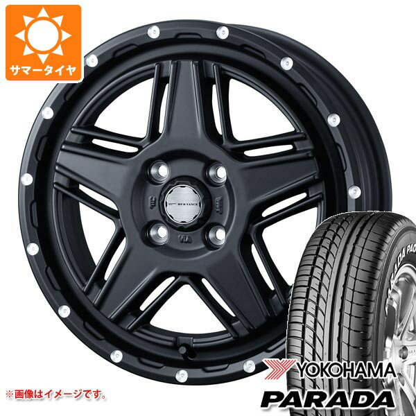 【タイヤ交換対象】スズキ キャリイ DA16T用 サマータイヤ 2026年製 ヨコハマ パラダ PA03 165/55R14C 95/93N ブラックレター マッドヴァンス07 4.5-14 タイヤホイール4本セット