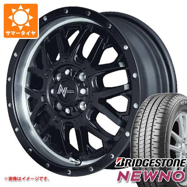 【タイヤ交換対象】キャリイ DA16T用 2024年製 サマータイヤ ブリヂストン ニューノ 165/65R15 81S ナイトロパワー M27 グレネード 5.0-15 タイヤホイール4本セット