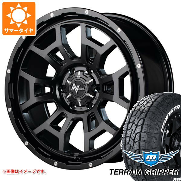 【タイヤ交換対象】ハイエース 200系用 2026年製 サマータイヤ モンスタ テレーングリッパー 215/70R16 107/105Q LT ホワイトレター ナイトロパワー H6 スラッグ 6.5-16 タイヤホイール4本セット