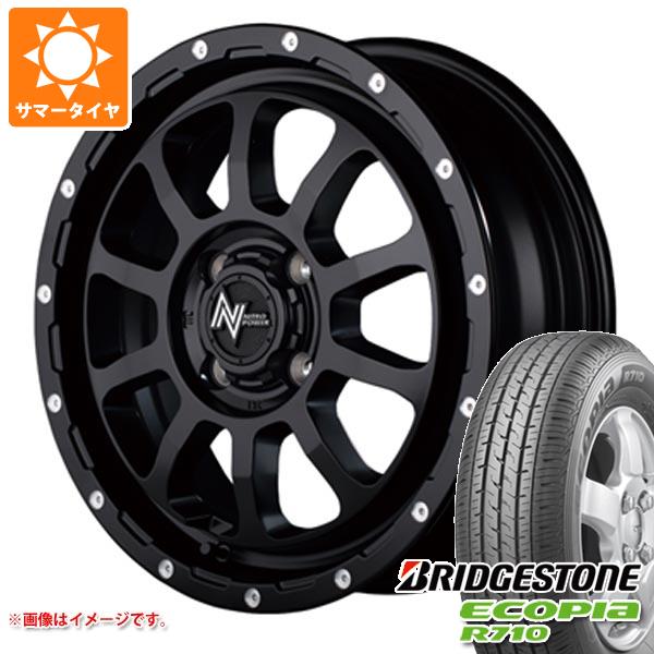 【タイヤ交換対象】キャリイ DA16T用 サマータイヤ ブリヂストン エコピア R710 165/80R14 91/90N (165R14 6PR相当) ナイトロパワー M10 パーシング 4.5-14 タイヤホイール4本セット