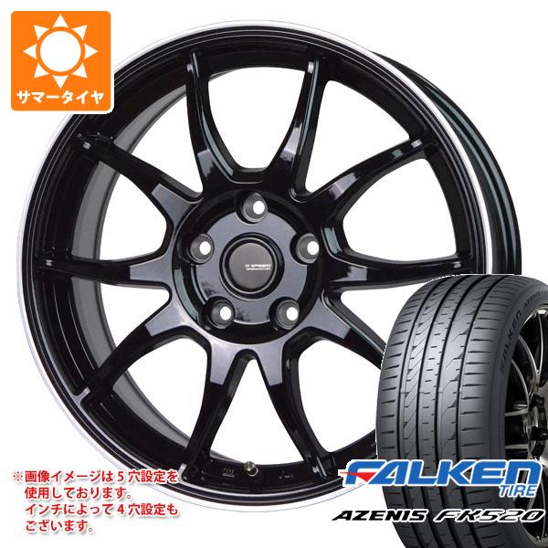 【タイヤ交換対象】サマータイヤ 235/40R18 95Y XL ファルケン アゼニス FK520L ジースピード P-06 7.5-18 タイヤホイール4本セット