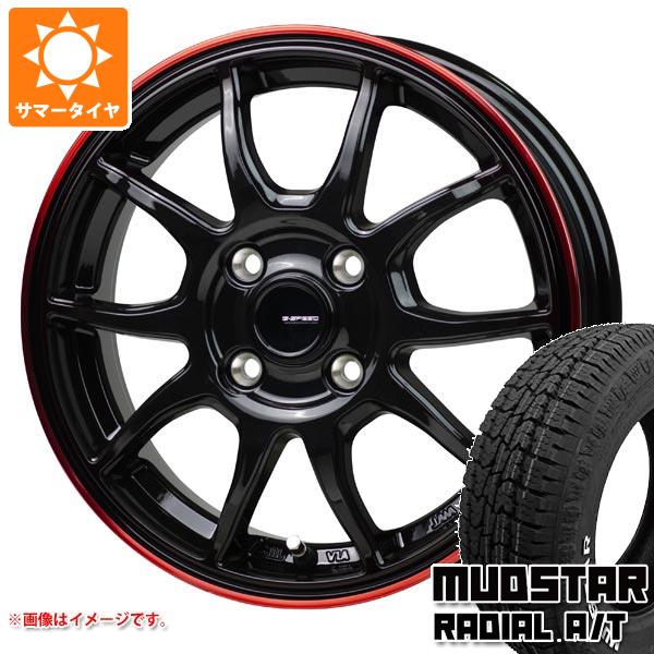 【タイヤ交換対象】サマータイヤ 145/80R12 80/78N LT マッドスター ラジアル A/T ホワイトレター ジースピード P-06 3.5-12 タイヤホイール4本セット