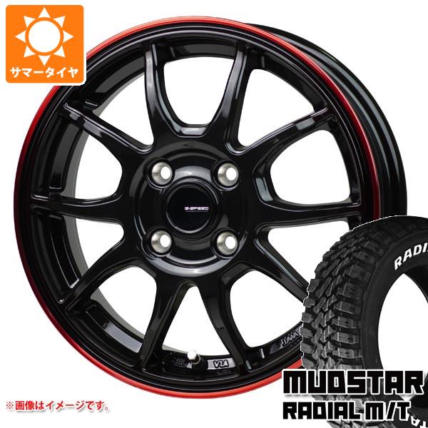 【タイヤ交換対象】サマータイヤ 145/80R12 80/78N LT マッドスター ラジアル M/T ホワイトレター ジースピード P-06 3.5-12 タイヤホイール4本セット