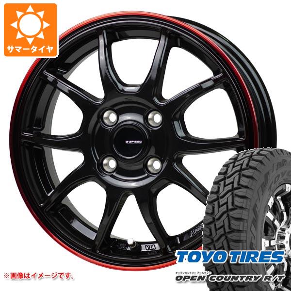 【タイヤ交換対象】サマータイヤ 145/80R12 80/78N LT トーヨー オープンカントリー R/T ブラックレター (145R12 6PR相当) ジースピード P-06 3.5-12 タイヤホイール4本セット