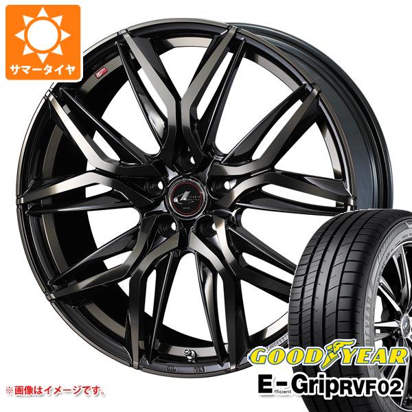 【タイヤ交換対象】サマータイヤ 225/45R19 96W XL グッドイヤー エフィシエントグリップ RVF02 レオニス LM 8.0-19 タイヤホイール4本セット