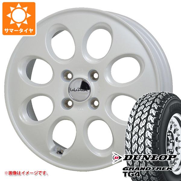 【タイヤ交換対象】エブリイワゴン DA17W用 サマータイヤ ダンロップ グラントレック TG4 165R14 6PR (165/80R14 91/90N相当) ララパーム オーバル 4.5-14 タイヤホイール4本セット