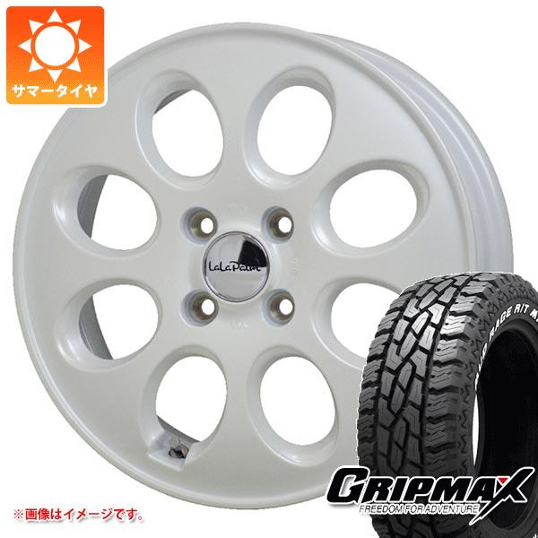 【タイヤ交換対象】キャリイ DA16T用 サマータイヤ グリップマックス マッドレイジ R/T MAX 145R14C 85/83Q ホワイトレター ララパーム オーバル 4.5-14 タイヤホイール4本セット