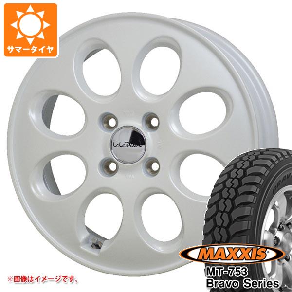 【タイヤ交換対象】ハスラー用 サマータイヤ マキシス MT-753 ブラボーシリーズ 185R14C 102/100Q 8PR ブラックサイドウォール ララパーム オーバル 4.5-14 タイヤホイール4本セット
