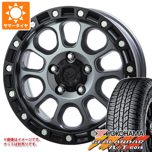 【タイヤ交換対象】エクリプスクロス GK系用 サマータイヤ ヨコハマ ジオランダー A/T G015 225/65R17 102T アウトラインホワイトレター MKW M204 8.0-17 タイヤホイール4本セット