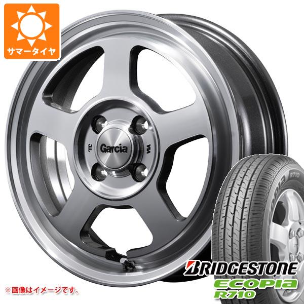 【タイヤ交換対象】キャリイ DA16T用 サマータイヤ ブリヂストン エコピア R710 145/80R12 86/84N (145R12 8PR相当) ガルシア シカゴ5 4.0-12 タイヤホイール4本セット