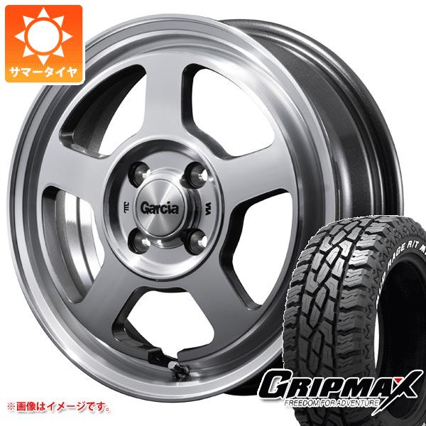 【タイヤ交換対象】ハイゼットトラック S500系用 サマータイヤ グリップマックス マッドレイジ R/T MAX 145R14C 85/83Q ホワイトレター ガルシア シカゴ5 4.5-14 タイヤホイール4本セット