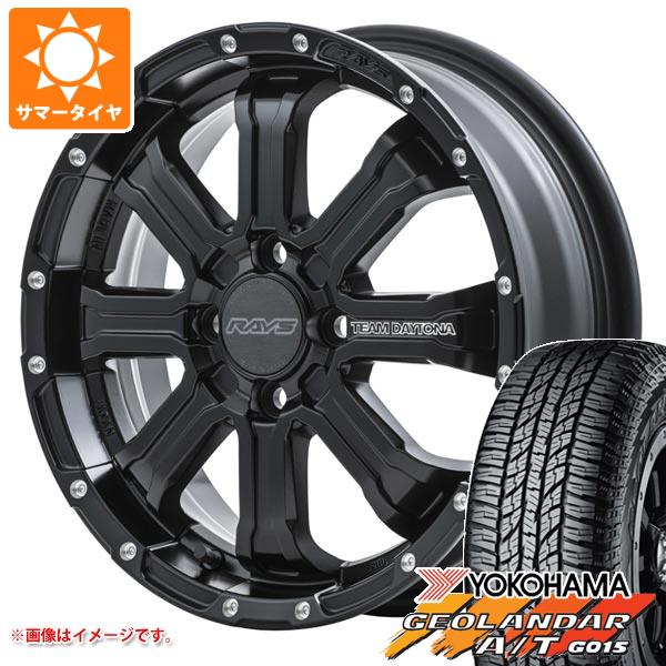 【タイヤ交換対象】キャリイ DA16T用 2025年製 サマータイヤ ヨコハマ ジオランダー A/T G015 165/60R15 77H ブラックレター レイズ デイトナ FDX-K 5.0-15 タイヤホイール4本セット